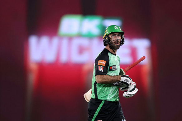 Glenn Maxwell playing in the BBL last week.