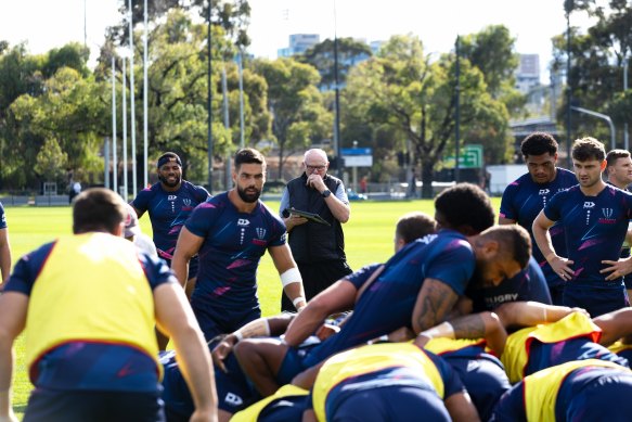 Mike Cron with the Melbourne Rebels.