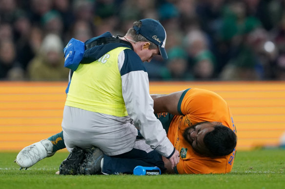 Wallabies wrecking ball Taniela Tupou faces a nervous wait.