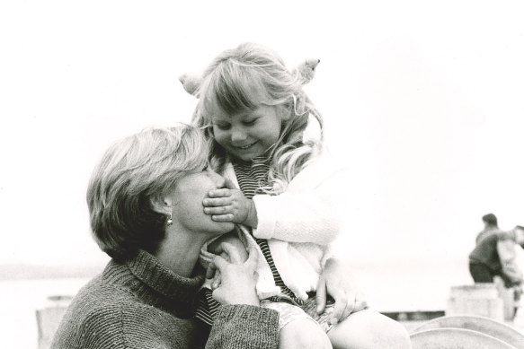 Tame with her mother, Penny.