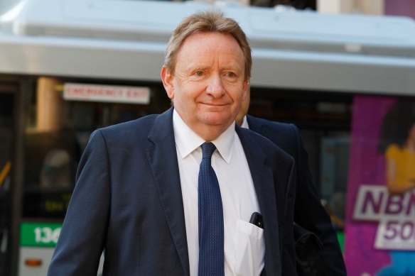 Barry Felstead, former chief executive of Australian Resorts at Crown Resorts arrives at the Perth Casino Royal Commission on August 6.