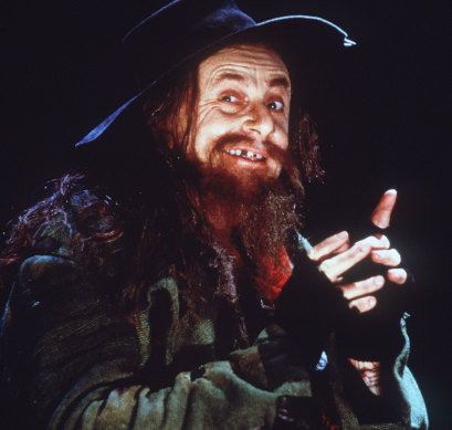 Barry Humphries as Fagin in Oliver! on London’s West End.