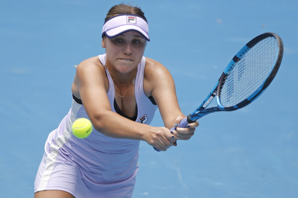 Sofia Kenin is out of the Australian Open, unable to defend her title.