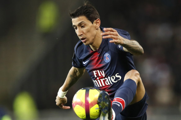 Angel Di Maria was substituted in the second half of PSG’s game.