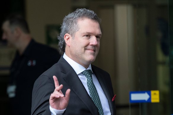 Dr Chris Webster outside the court on Wednesday.