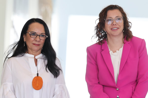 Minister for Indigenous Australians Linda Burney and Minister for Social Services Amanda Rishworth, who will oversee changes to income management in the Territory.