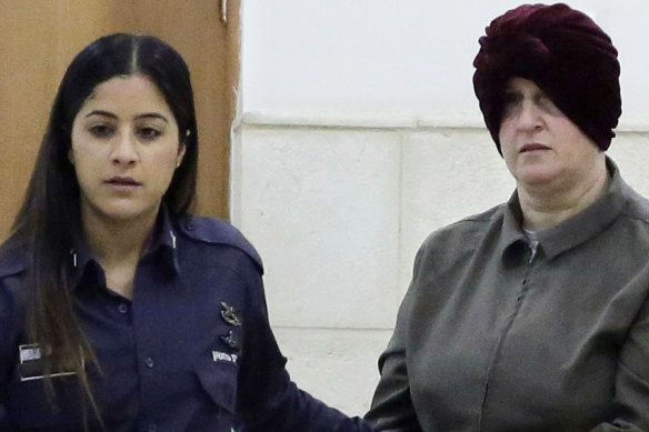 Accused child sex abuser Malka Leifer, right, at a court appearance in February last year.