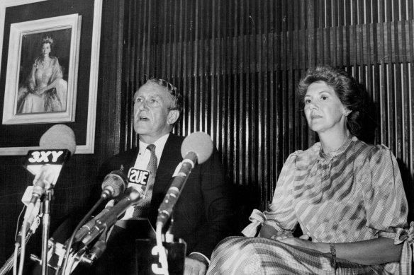 Malcolm Fraser concedes defeat in the 1983 election.