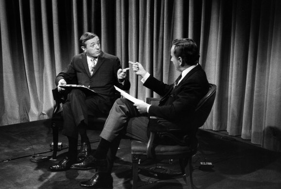William Buckley jnr and Gore Vidal clash during a debate on US television in 1968.