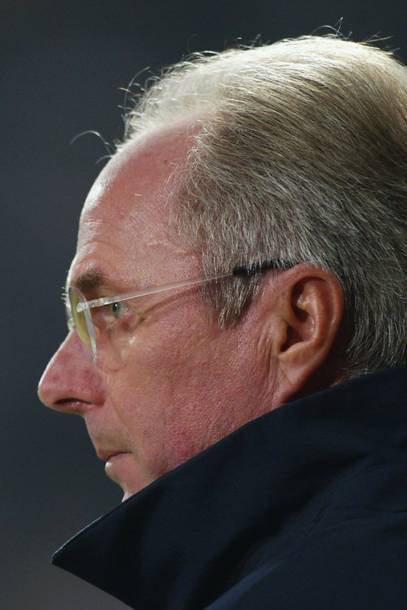 Sven-Goran Eriksson changed England’s entire team at half-time.