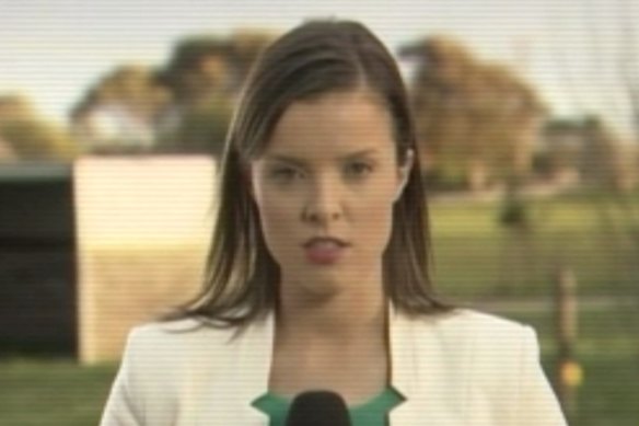 Frame grab showing, Amy Taeuber, a 27-year-old former Seven Network cadet journalist in Adelaide.
