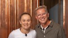 Mindset coach Ben Crowe and tennis star Ash Barty at Crowe’s book launch on Wednesday night. 
