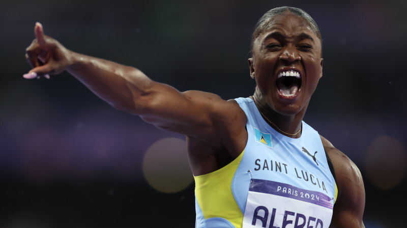 America’s sprint queen was stunned in the 100m. The real shock came before it started