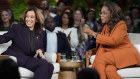 Vice President Kamala Harris speaks with Oprah Winfrey in a live-streaming event.