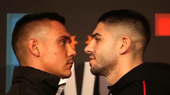 Tim Tszyu and Michael Zerafa face off.