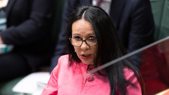 Indigenous Australians Minister Linda Burney in question time on Tuesday.