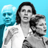 Clive Palmer, Allegra Spender, Pauline Hanson 