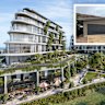 A render of the Serai apartment complex with an inset image of Vanessa’s home in Alice Springs.
