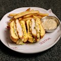 Central's fish burger.