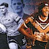 Then and now: Jarome Luai and Nathan Cleary.