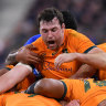 Nick Frost (centre) has been ruled out of Australia’s Test with France. 