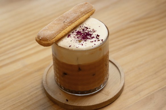 The tiramisu Thai milk tea.