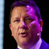 Planning and Public Spaces Minister Paul Scully speaks at the Sydney Summit at Darling Harbour on Tuesday.