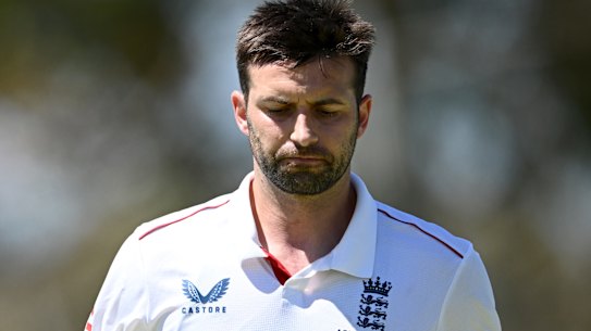 Mark Wood left the field with hamstring stiffness, the ECB said.