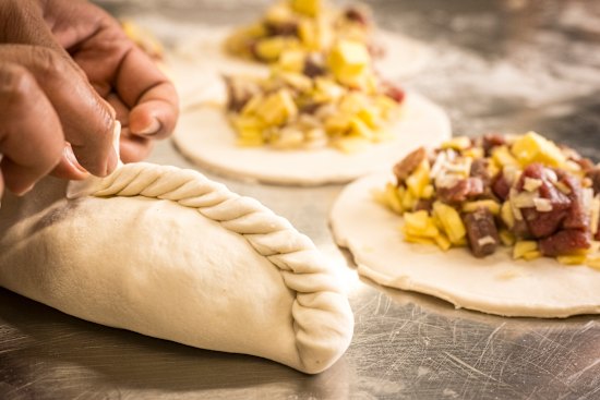 Cornish pasties at Bobby’s include beef skirt, swede, potato and onion.