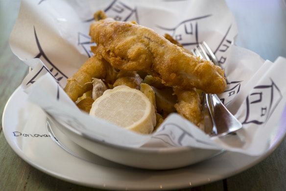 Beer-battered fish and chips have been a menu fixture at Donovans since day one.