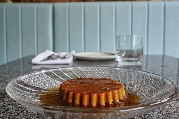 The leche flan with blackened vanilla and Tanduay rum caramel at Askal. 