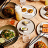 Snacks from New Quarter’s all-you-can-eat non-stop noodle menu.
