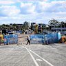 M6 Stage 1 construction alongside President Avenue, Rockdale in Sydney.