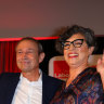 Premier Roger Cook and his wife Carly after the victory speech.