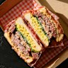 The Goat’d steak sandwich at Fatty Patty in Underwood.