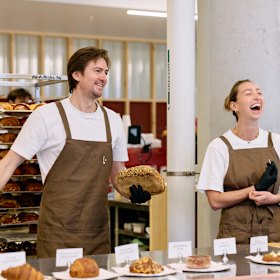 Tom Cooney at Landing Bakery in Scarborough.