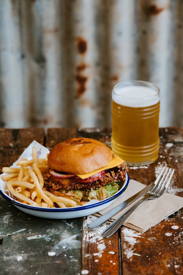 Billy Boils' chicken burger. 