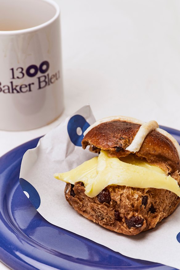 Baker Bleu hot cross buns.