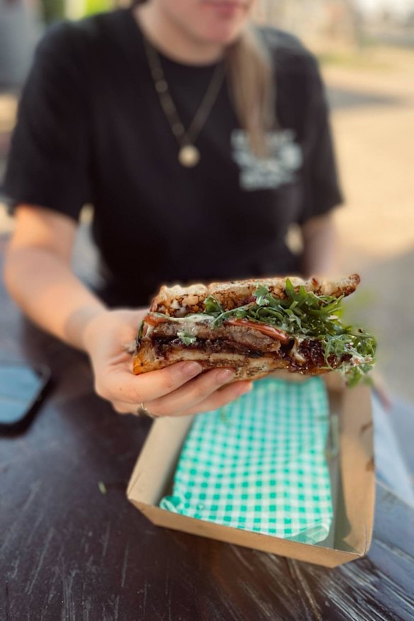 Punch the Ploughman next door make toasties and sandwiches. 