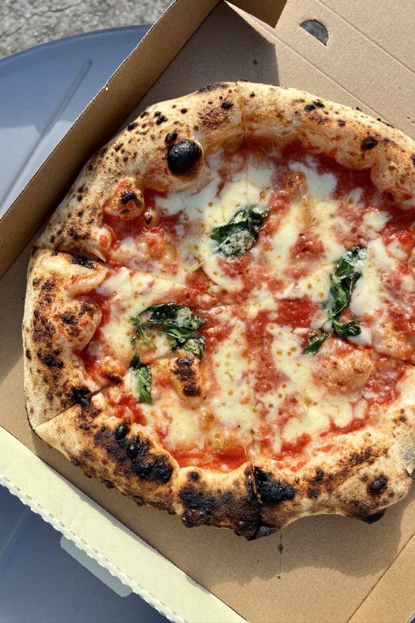 Margherita pizza at Peppina’s, Roselands.