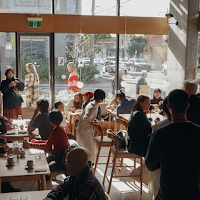Inside the buzzing Collingwood restaurant.