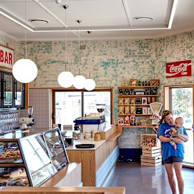 Emil’s cafe blends vintage milk bar touches and contemporary design.