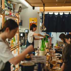 Ask the staff about the sake list.
