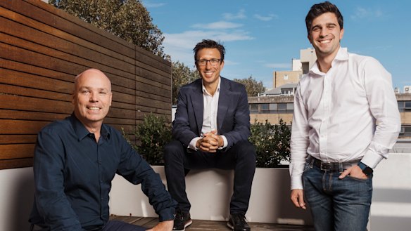 Afterpay executive directors David Hancock, Anthony Eisen and Nicholas Molnar.