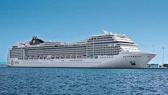 MSC Magnifica, which is steaming into Fremantle on Monday night or Tuesday.