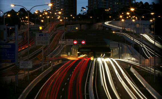 Traffic on Sydney toll roads jumped by 23 per cent after restrictions on the construction industry eased..