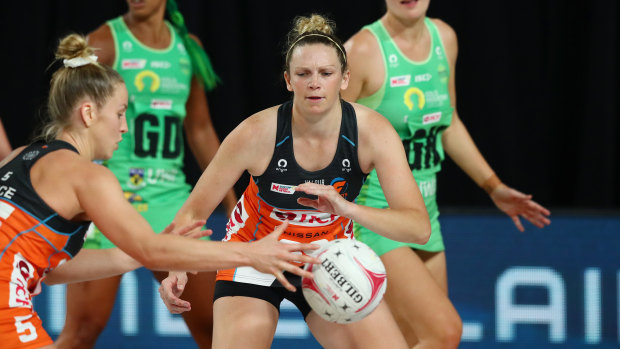 Harten in action during the Giants’ two-point victory.