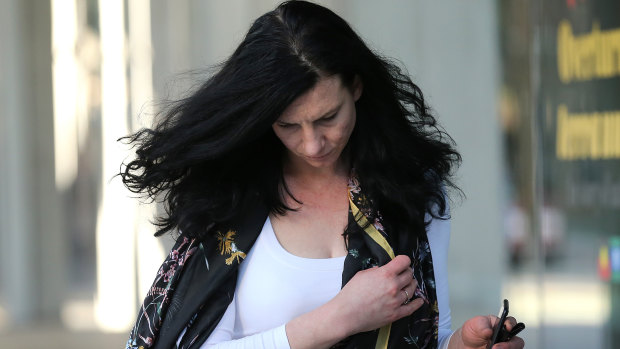 Rebecca Ianniello leaves the Brisbane Supreme Court on Friday.