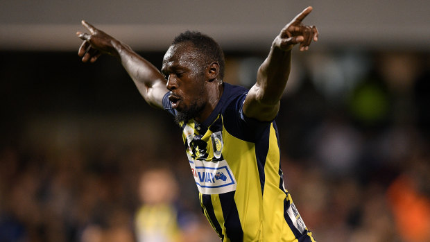 Told you so: two goals in a pre-season friendly was as good as it got for Usain Bolt's A-League dream.