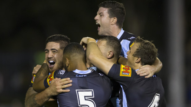 Happy days: The Sharks are playing with great spirit.